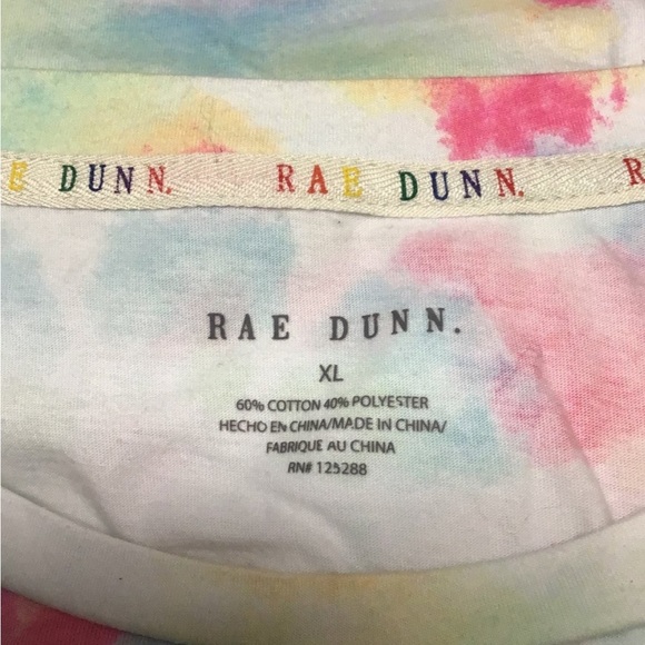 Rae Dunn Women’s Short Sleeve Crewneck “LOVE.” Tee Shirt, Tie Dye, size XL - Picture 5 of 12
